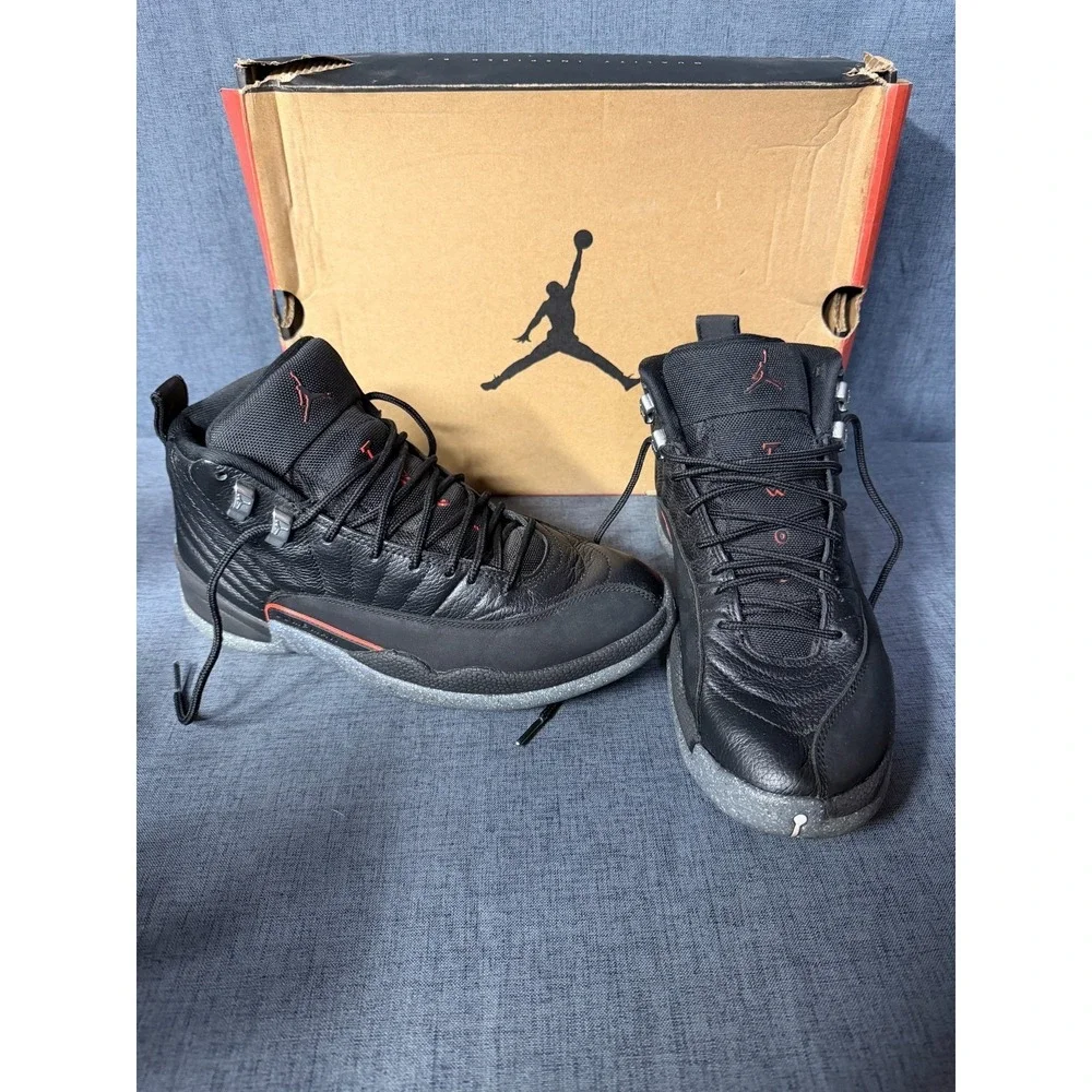 Nike Air Jordan 12  Retro Utility Black-Bright Crimson DC1062-006  Mens Size 8.5